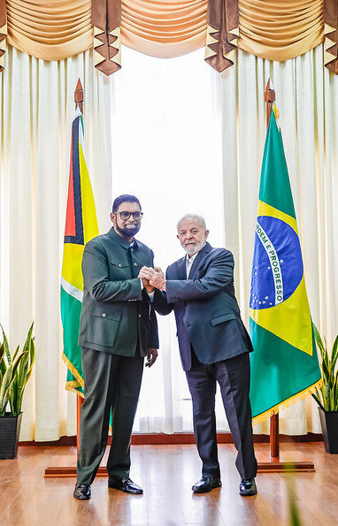 'Não precisamos codigo de bonus da f12 bet guerra', diz Lula após reunião com o presidente da Guiana (Ricardo Stuckert/PR - 29.02.2024)